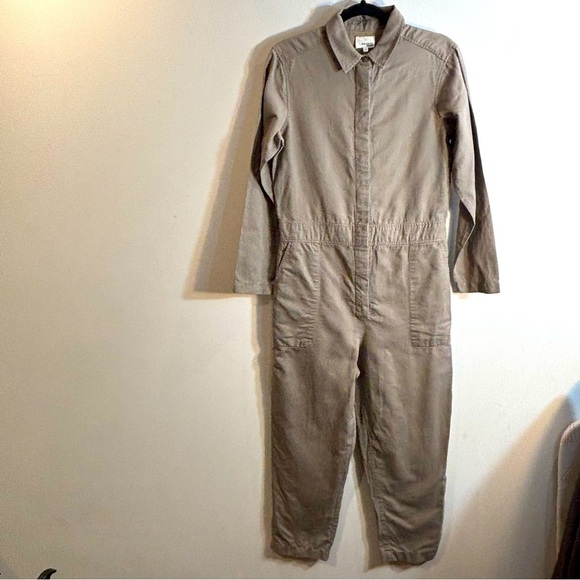 WILFRED FREE Sz 4 Boiler Suit Cotton Lyocel Linen Jumpsuit withh Pockets Buttons - Picture 2 of 10